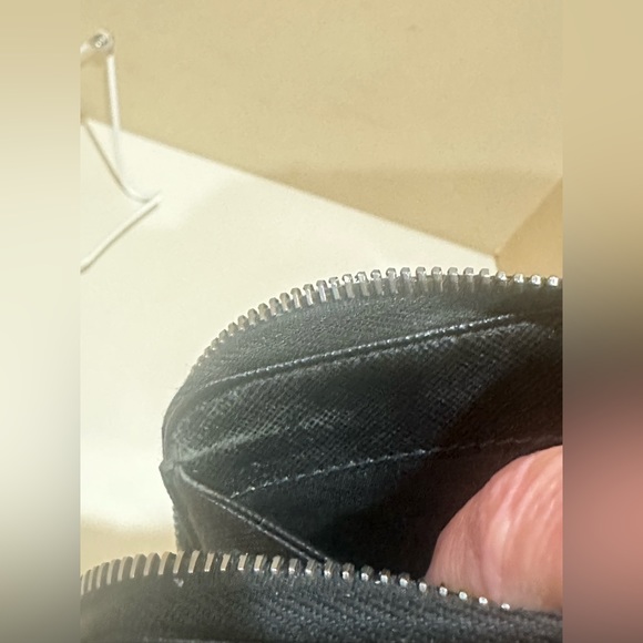 PRADA Black Saffiano Leather
Striped Zip Around Wallet - Picture 5 of 13